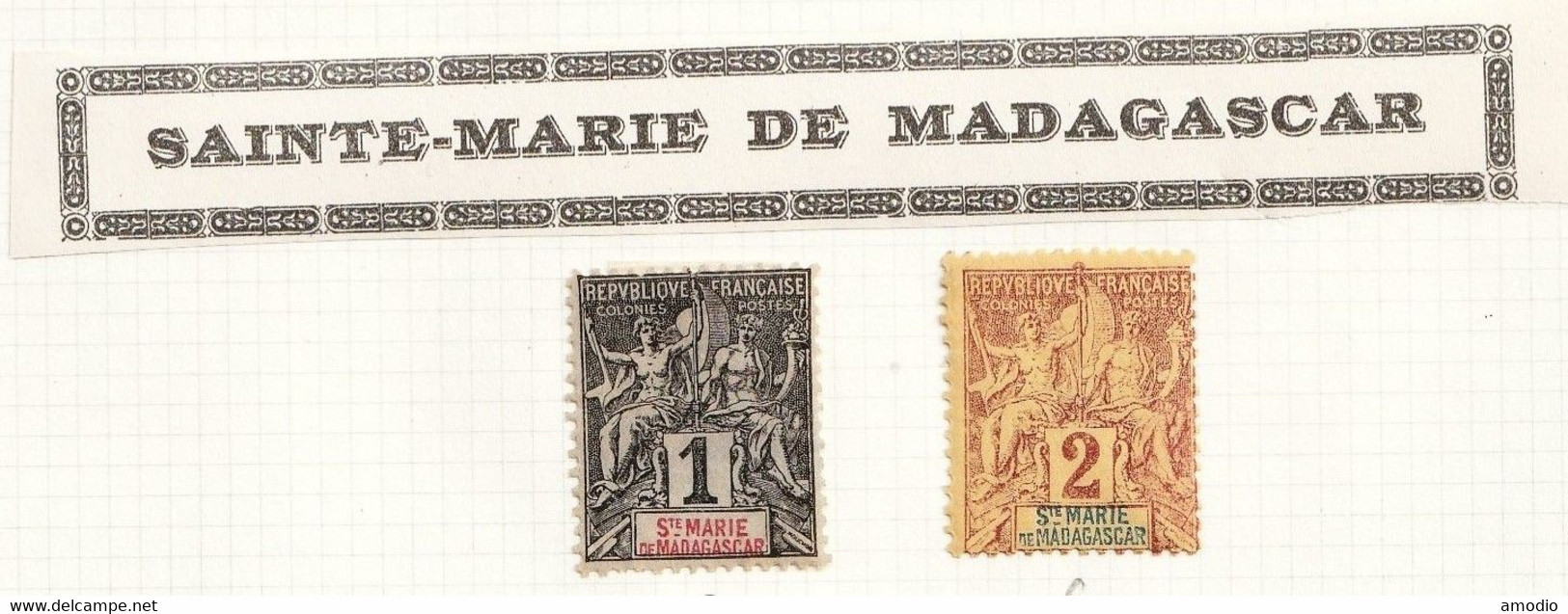 Sainte Marie De Madagascar YT 1, 2 N* - Nuevos