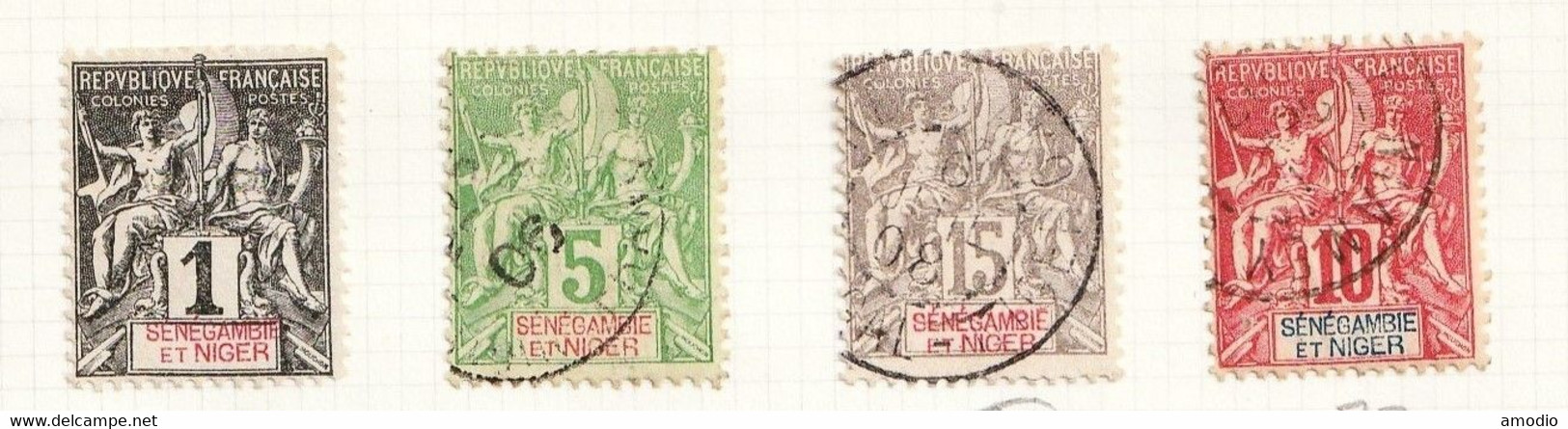 Sénégambie Et Niger YT 1, 4/6 Oblit - Used Stamps