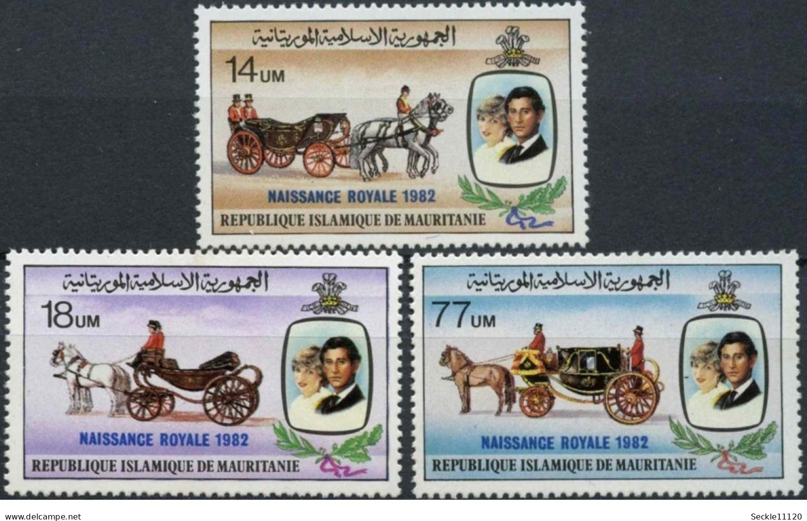 Mauritanie Mauritania - 1983 - 511 / 512 / 513 - Naissance Du Prince William - MNH - Mauritanie (1960-...)