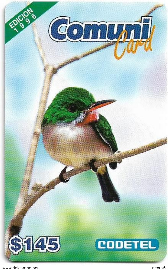 Dominican Rep. - Codetel (ComuniCard) Barranquero Bird, 1996 Edit. - 31.03.1997, Remote Mem. 145$, Used - Dominicana