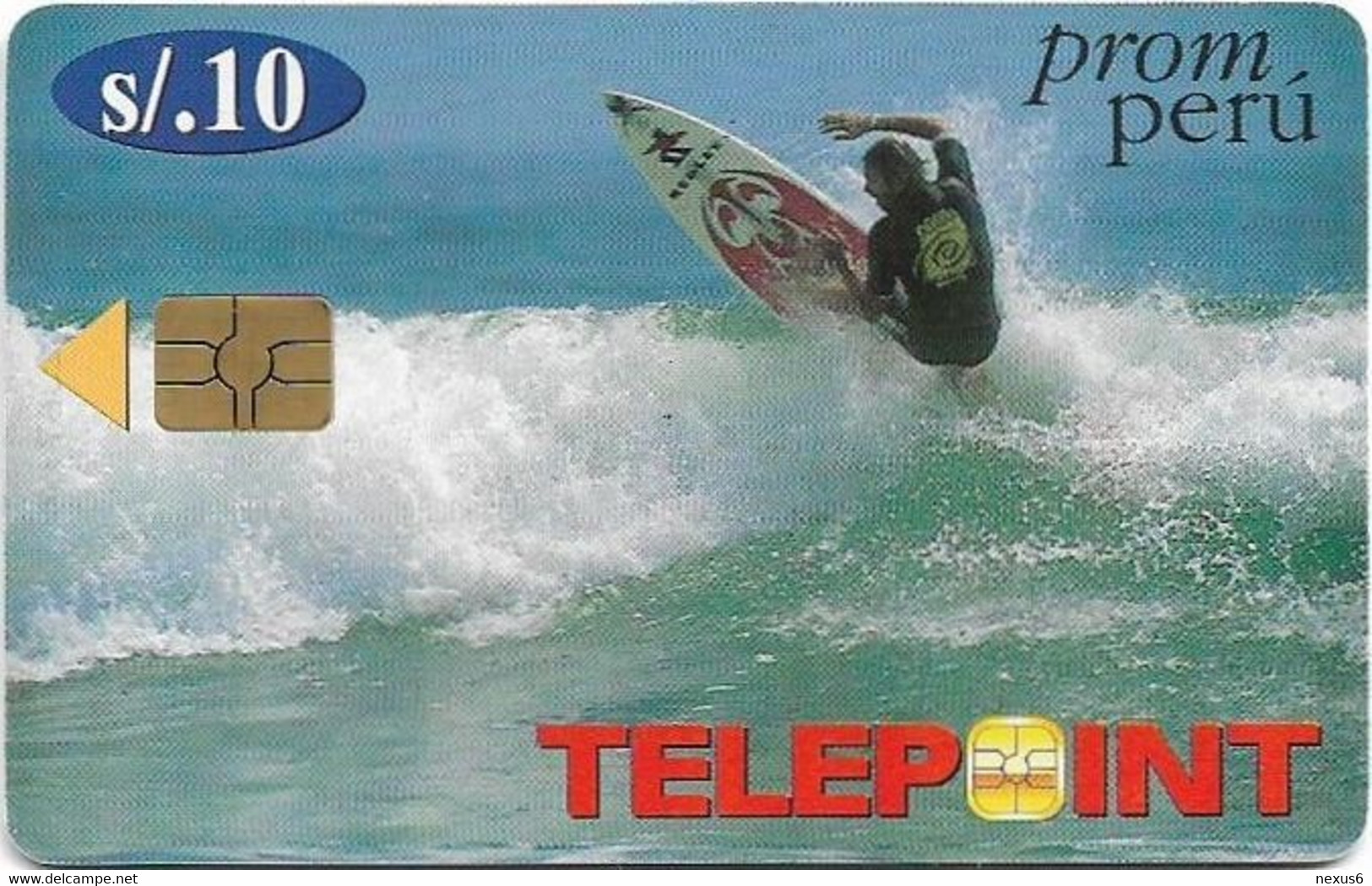 Peru - Telepoint - Surf, Gem5 Red, 01.1999, 10Sol, 25.000ex, Used - Perú