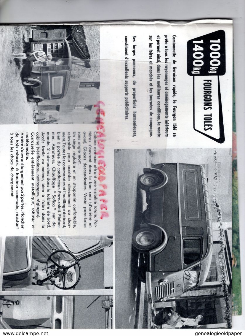 RARE CATALOGUE RENAULT VOLTIGEUR & GOELETTE 1000 KG ET 1400 KG- 92-BOULOGNE BILLANCCOURT -FOURGON CAMION CAMIONNETTE - Automobile