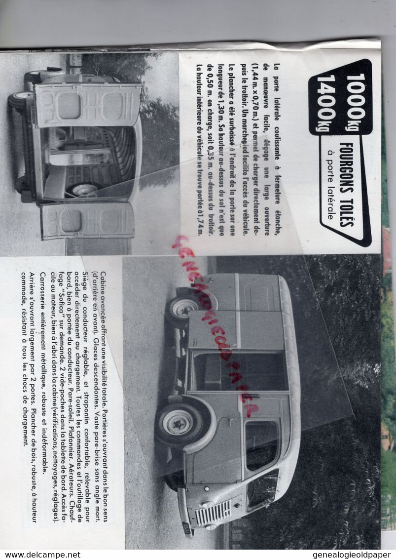 RARE CATALOGUE RENAULT VOLTIGEUR & GOELETTE 1000 KG ET 1400 KG- 92-BOULOGNE BILLANCCOURT -FOURGON CAMION CAMIONNETTE - Cars