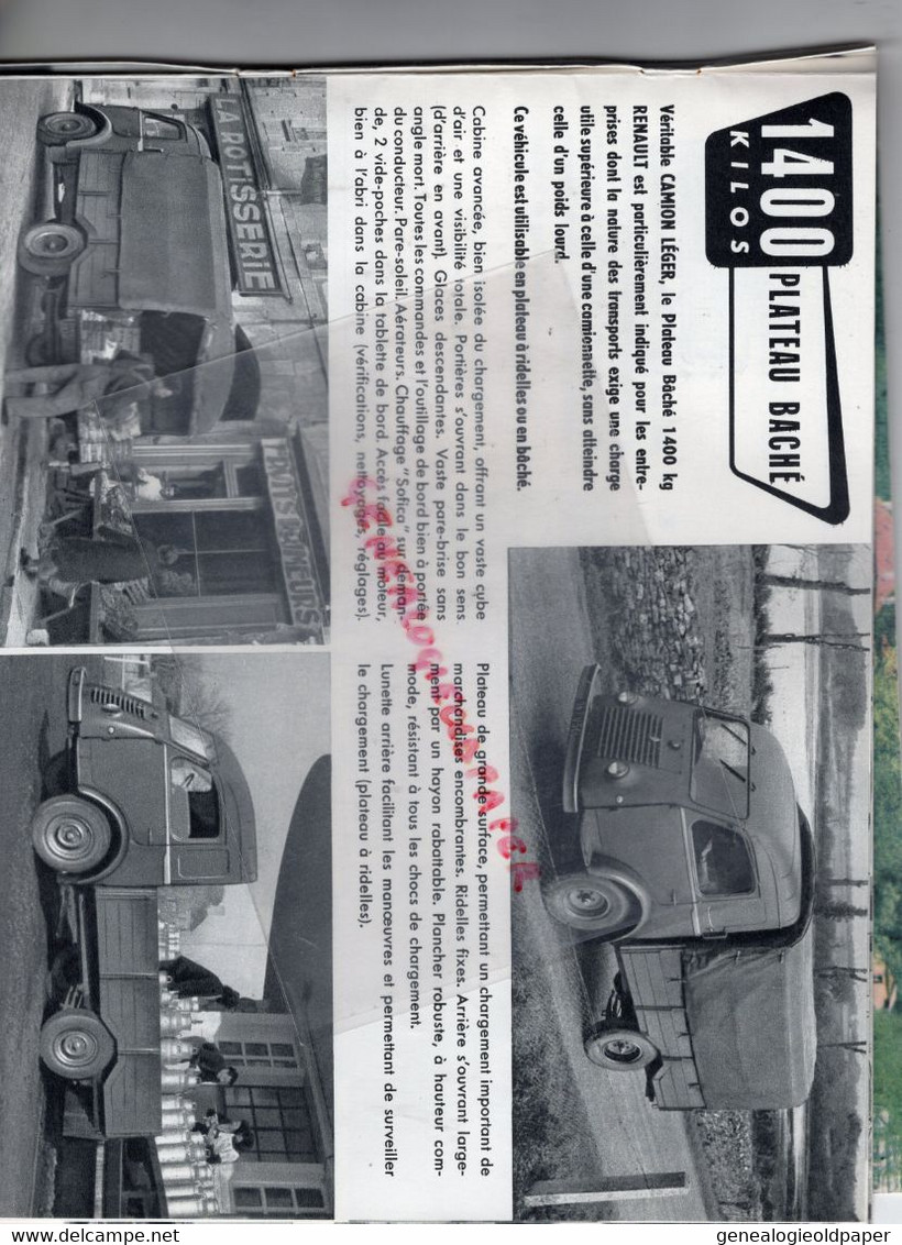 RARE CATALOGUE RENAULT VOLTIGEUR & GOELETTE 1000 KG ET 1400 KG- 92-BOULOGNE BILLANCCOURT -FOURGON CAMION CAMIONNETTE