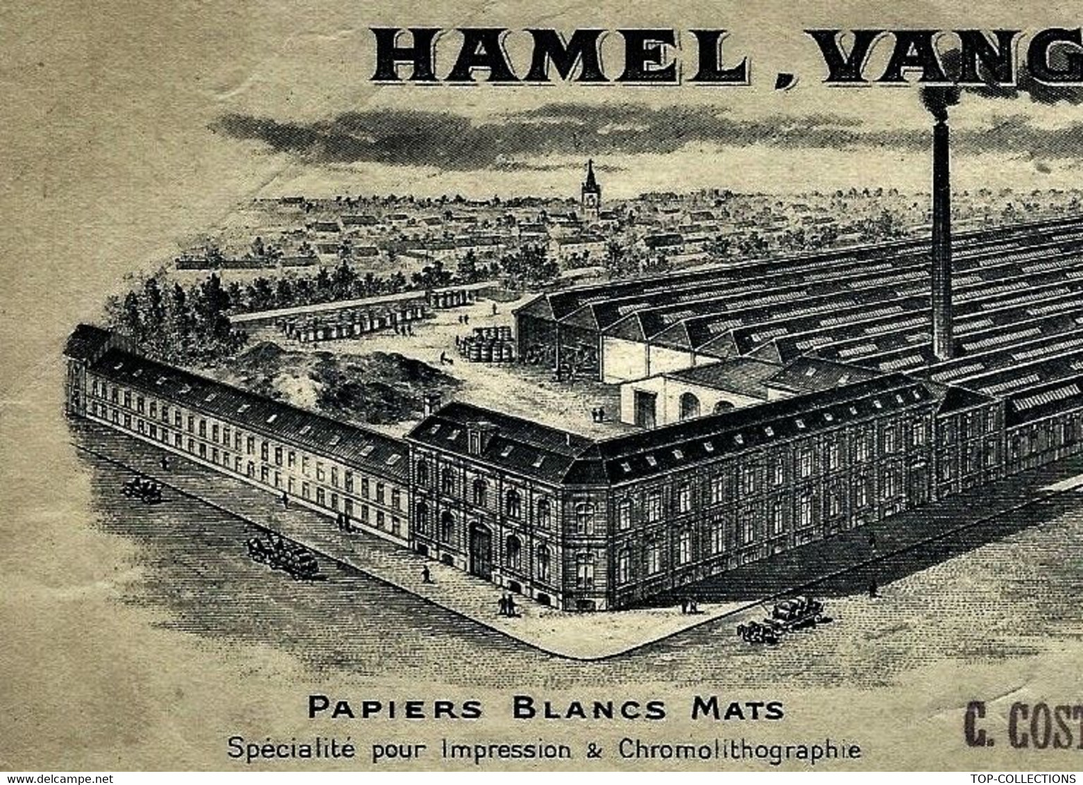 1923 ENTETE HAMEL VANGORP & BLOMME PAPIERS PEINTS à Halluin Nord Pour Abadie Paris V.SCANS + HISTORIQUE - 1900 – 1949