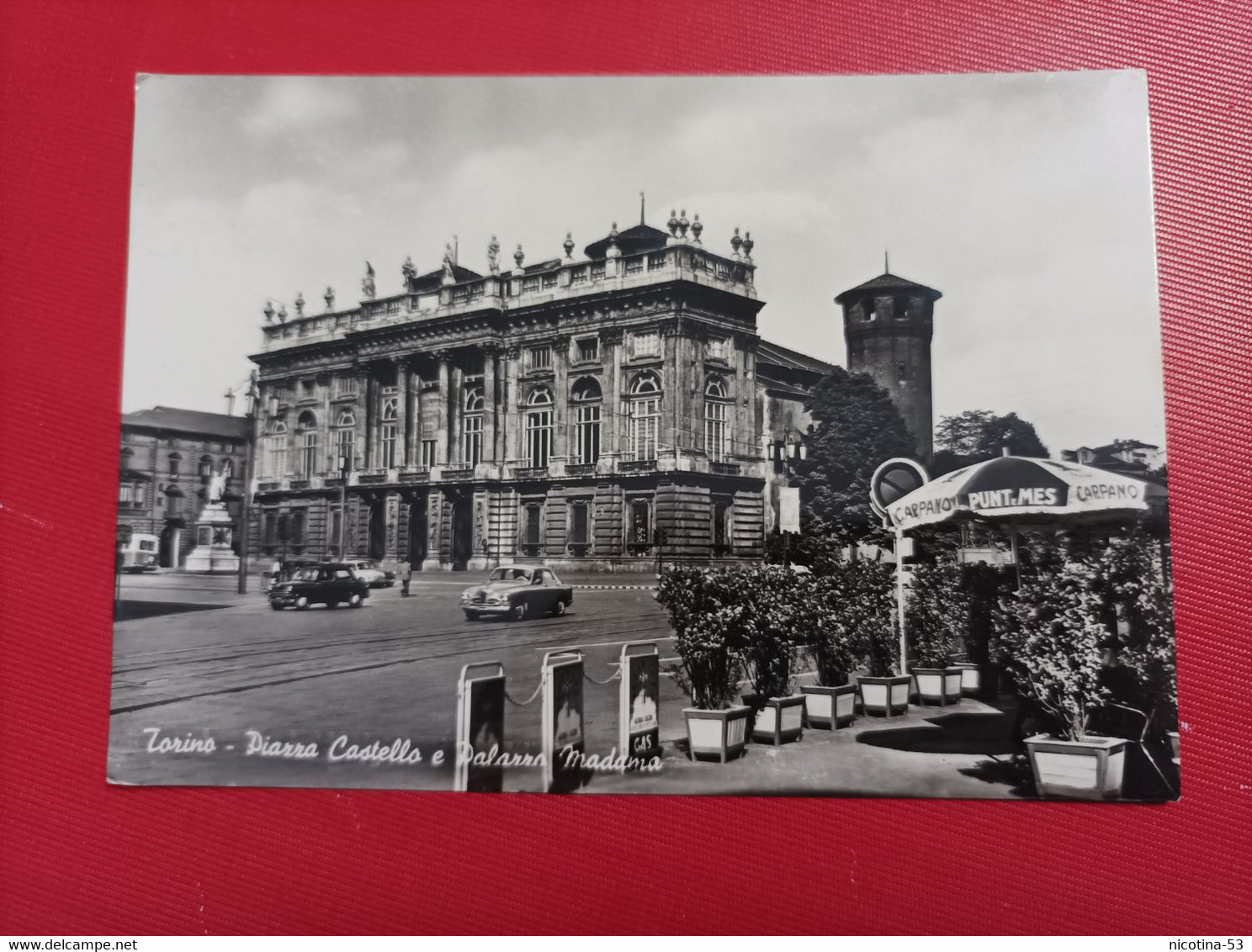 CT-04655- Torino - Piazza Castello E Palazzo Madama Pubblicità PUNT E MES Carpano Viaggiata 1963 - Palazzo Madama