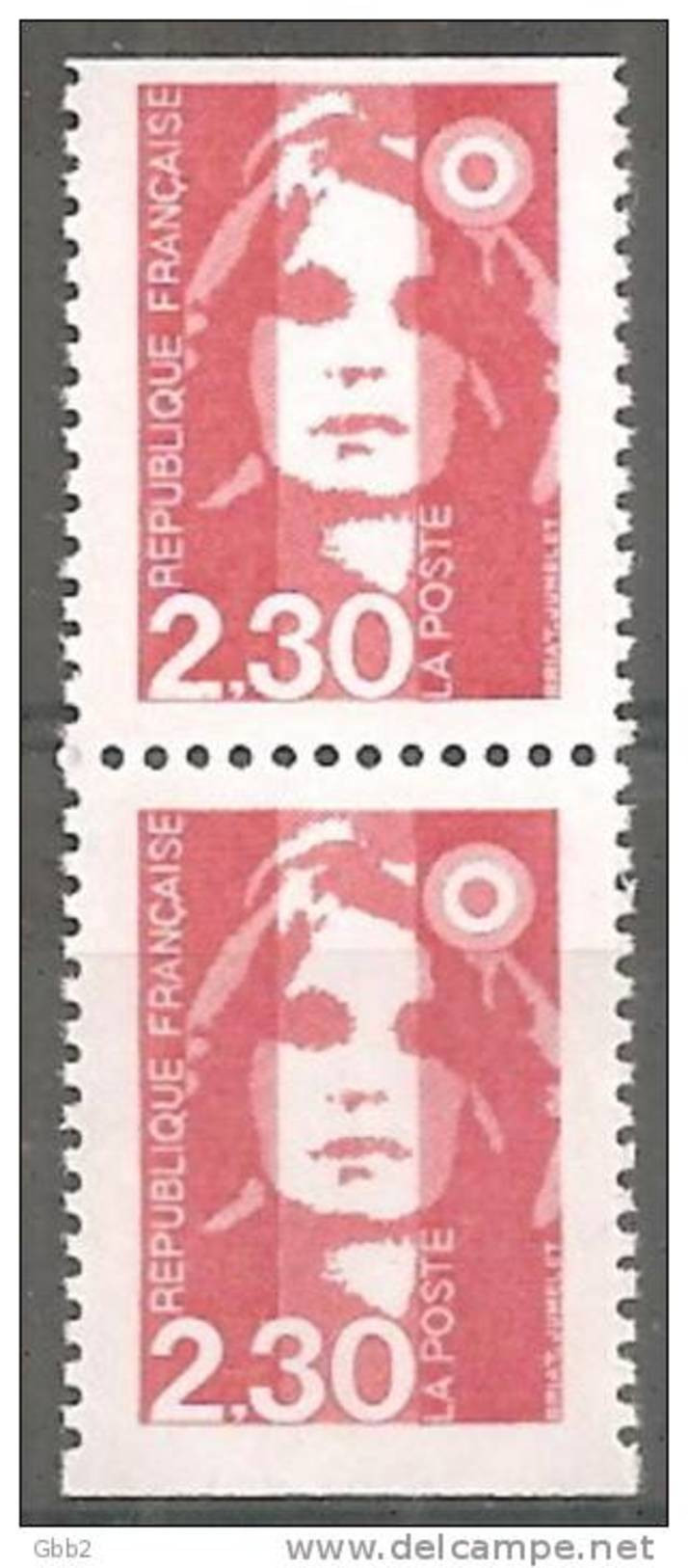 FRANCE - YT N° 2629a "MARIANNE DU BICENTENAIRE" En Paire.  Bas Prix Peu Proposé TRES RARE - 1989-1996 Marianne (Zweihunderjahrfeier)