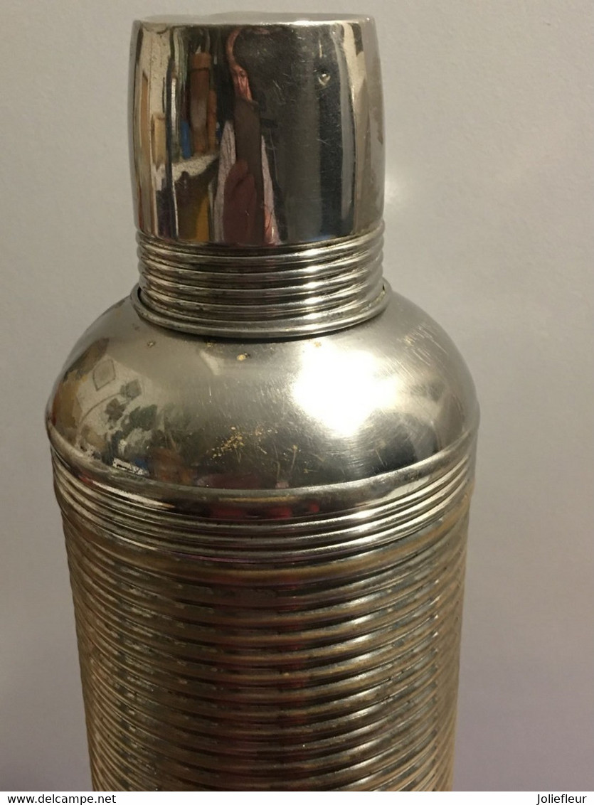 RARE Vintage Marque De Commerce Icy Hot Bottle Company Thermos Fabriqué Aux États-Unis 1909 - Autres & Non Classés