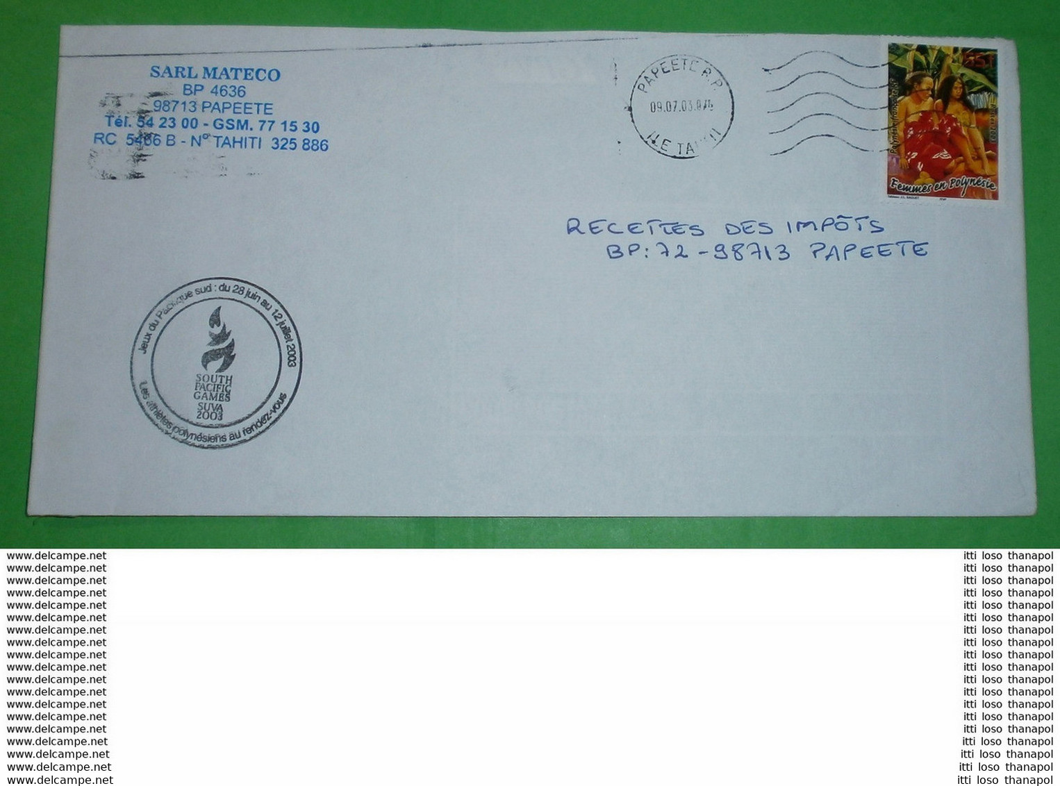 FRANZÖSISCH-POLYNESIEN - Brief Letter Lettre Frauen 手紙 จดหมาย Cover Envelope (2 Foto)(34801)QV? - Briefe U. Dokumente