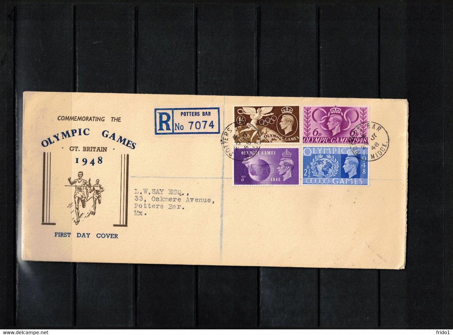 Great Britain 1948 Olympic Games London FDC - Ete 1948: Londres