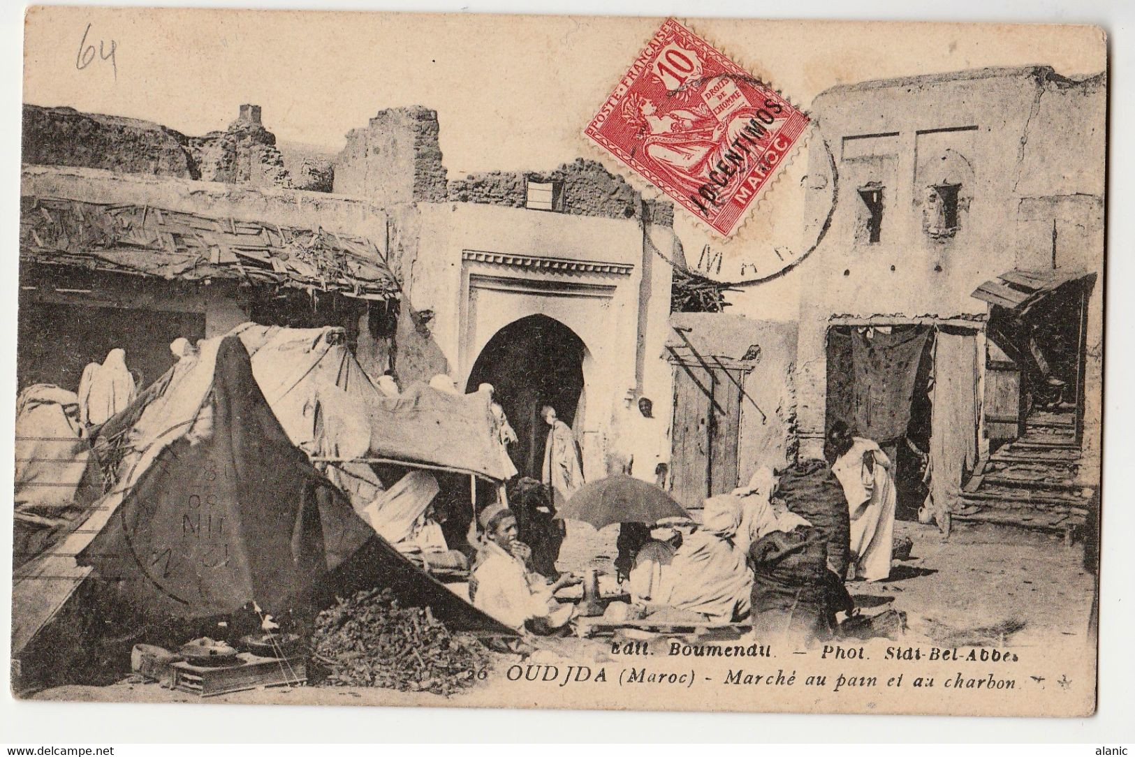 CPA- OUDJDA MAROC /MARCHE AU PAIN ET AU CHARBON CPA BON ETAT+ N°12 Cote Dalley+35€ - Autres & Non Classés