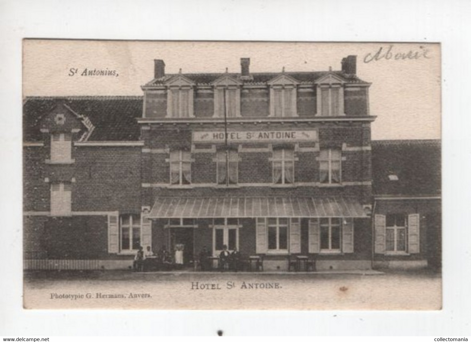 1 Oude Postkaart   Brecht   St Antonius  Hotel   St. Antoine   Uitgever Hermans - Brecht