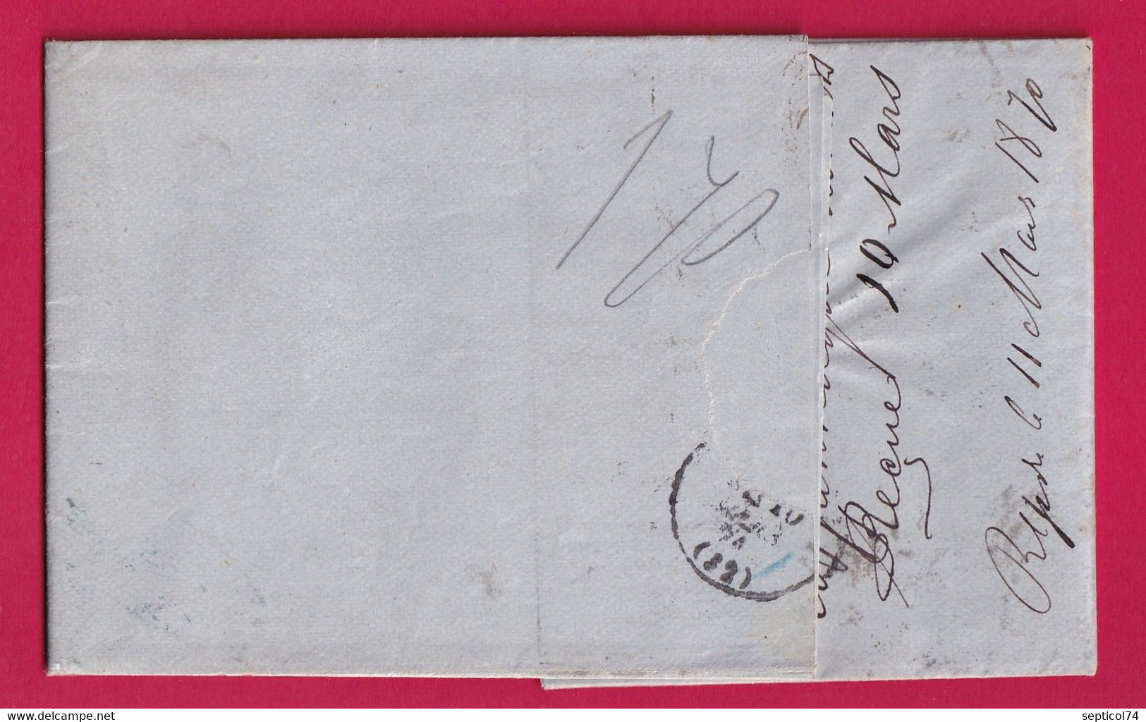 MARQUE COPENHAGUE DANEMARK 1871 ENTRE PRUSSE FORBACH 1871 POUR BORDEAUX  LETTRE COVER - ...-1851 Prephilately