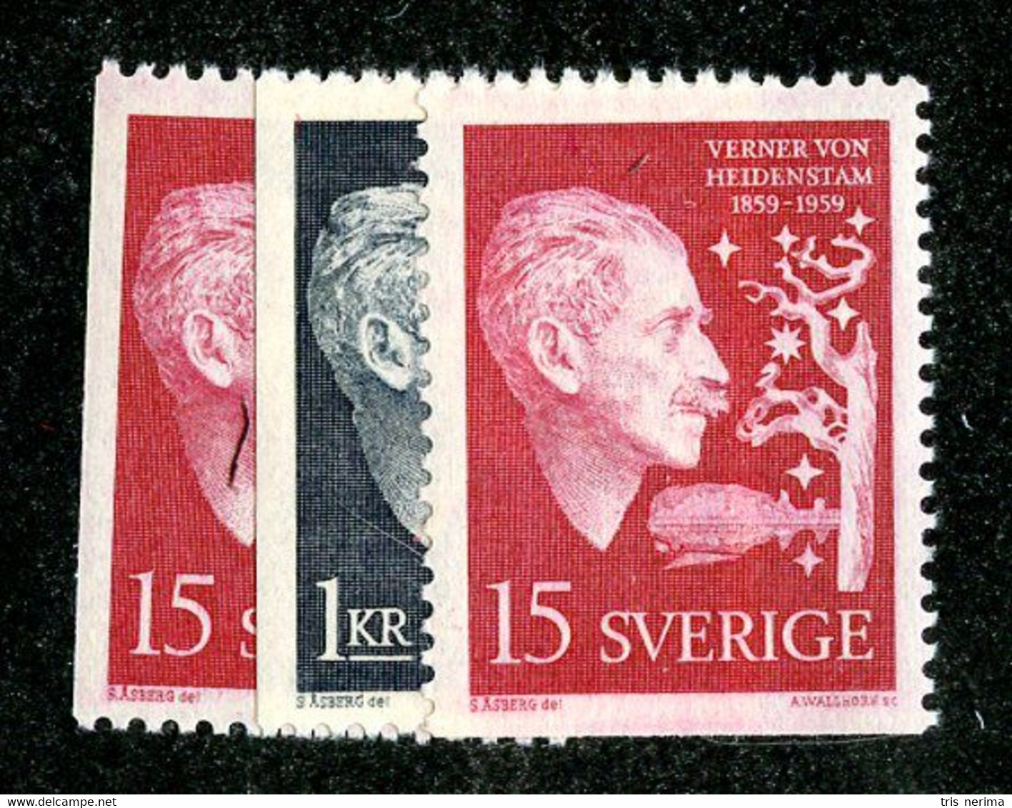 319 Sweden 1959 Scott 541/43 -m* (Offers Welcome!) - Unused Stamps