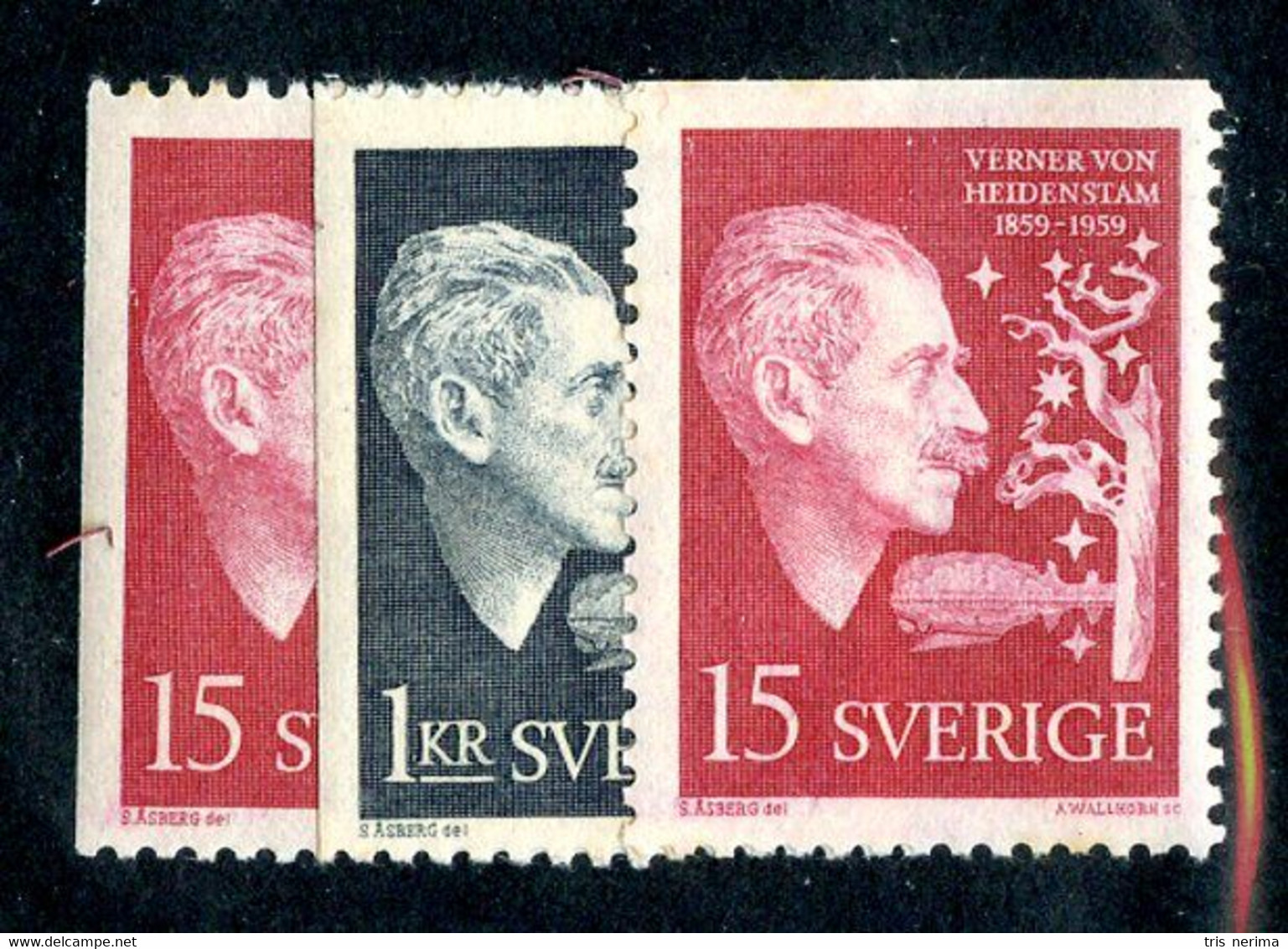 320 Sweden 1959 Scott 541/43 -m* (Offers Welcome!) - Unused Stamps