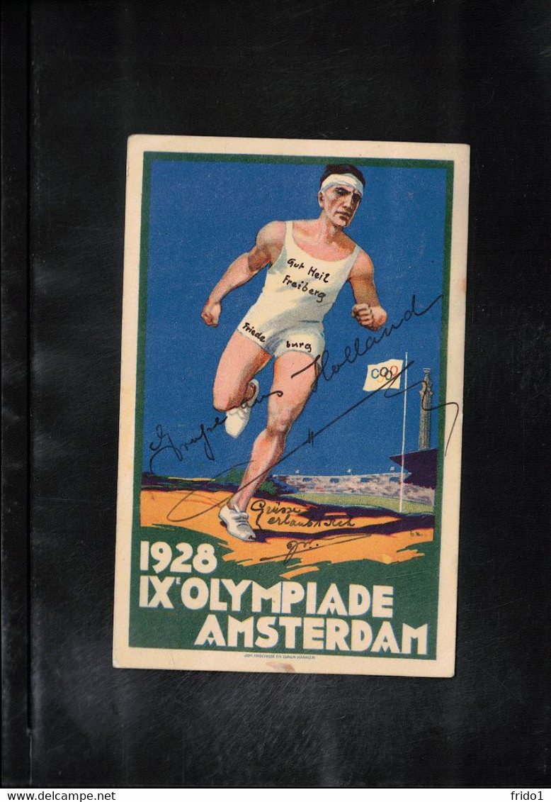 Netherlands 1928 Olympic Games Amsterdam Interesting Postcard - Poster Of Olympic Games - Ete 1928: Amsterdam