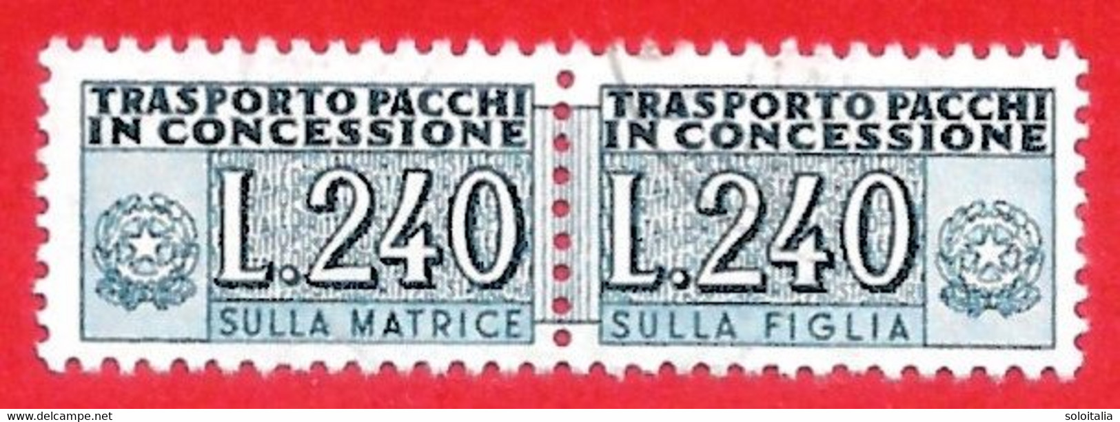 1946/81 (18) Pacchi In Concessione Filigrana Stelle IV Lire 240 - Timbrato - Colis-concession