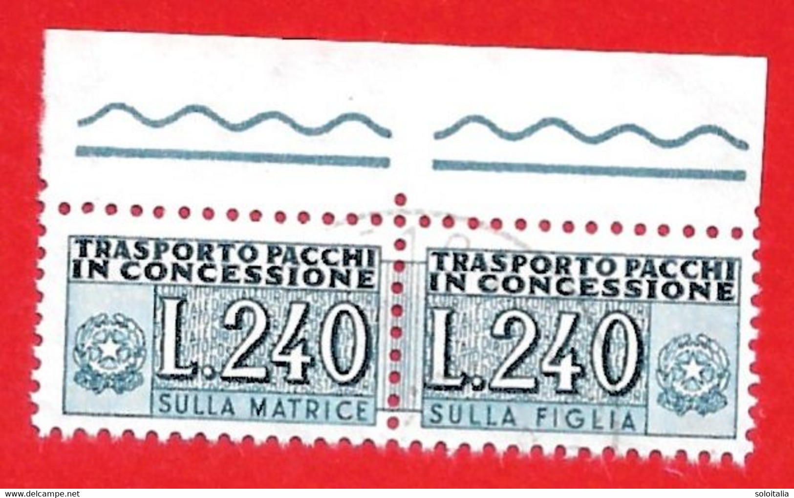 1946/81 (18) Pacchi In Concessione Filigrana Stelle IV Lire 240 - Timbrato - Consigned Parcels