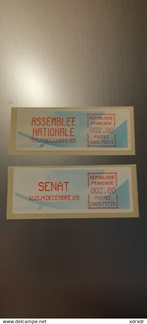 LSA 2,00 ASSEMBLEE NATIONALE + SENAT - ATM FRANKREICH - TIRAGE TRES FAIBLE, SEHR SELTEN - 1988 Type « Comète »