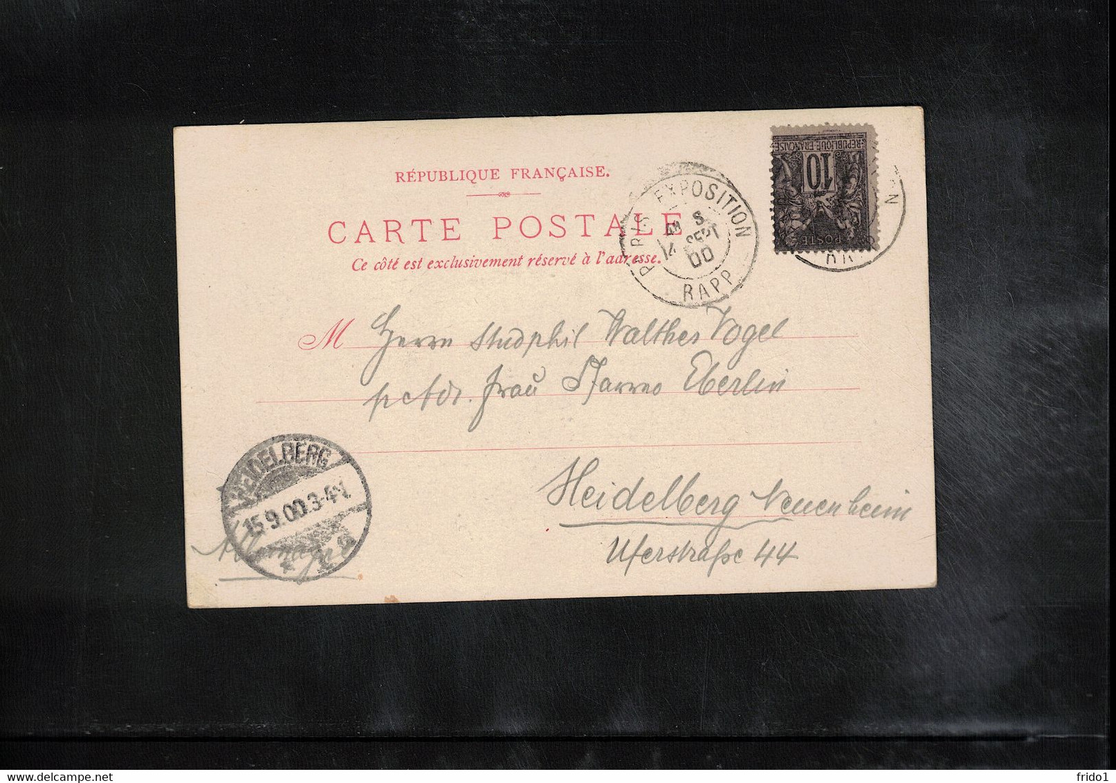 France 1900 Olympic Games Paris + Paris World Exhibition Interesting Postcard  With Exhibition Postmark - Summer 1900: Paris