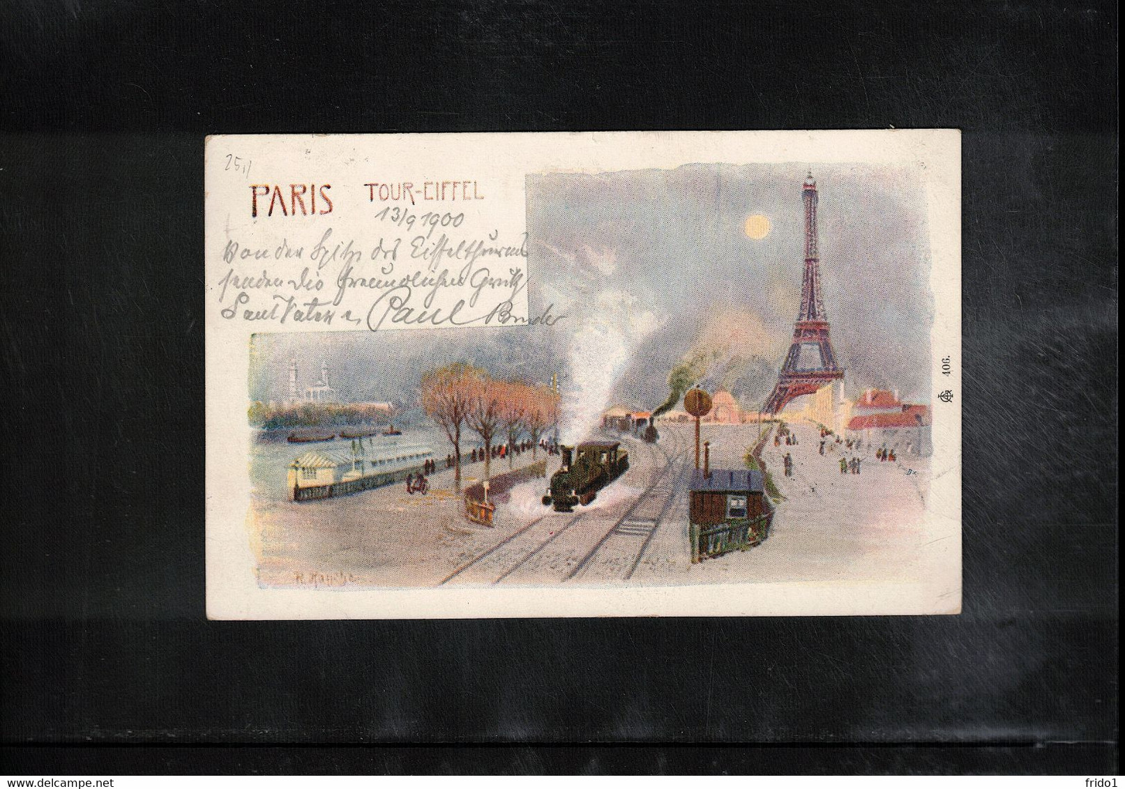 France 1900 Olympic Games Paris + Paris World Exhibition Interesting Postcard  With Exhibition Postmark - Ete 1900: Paris