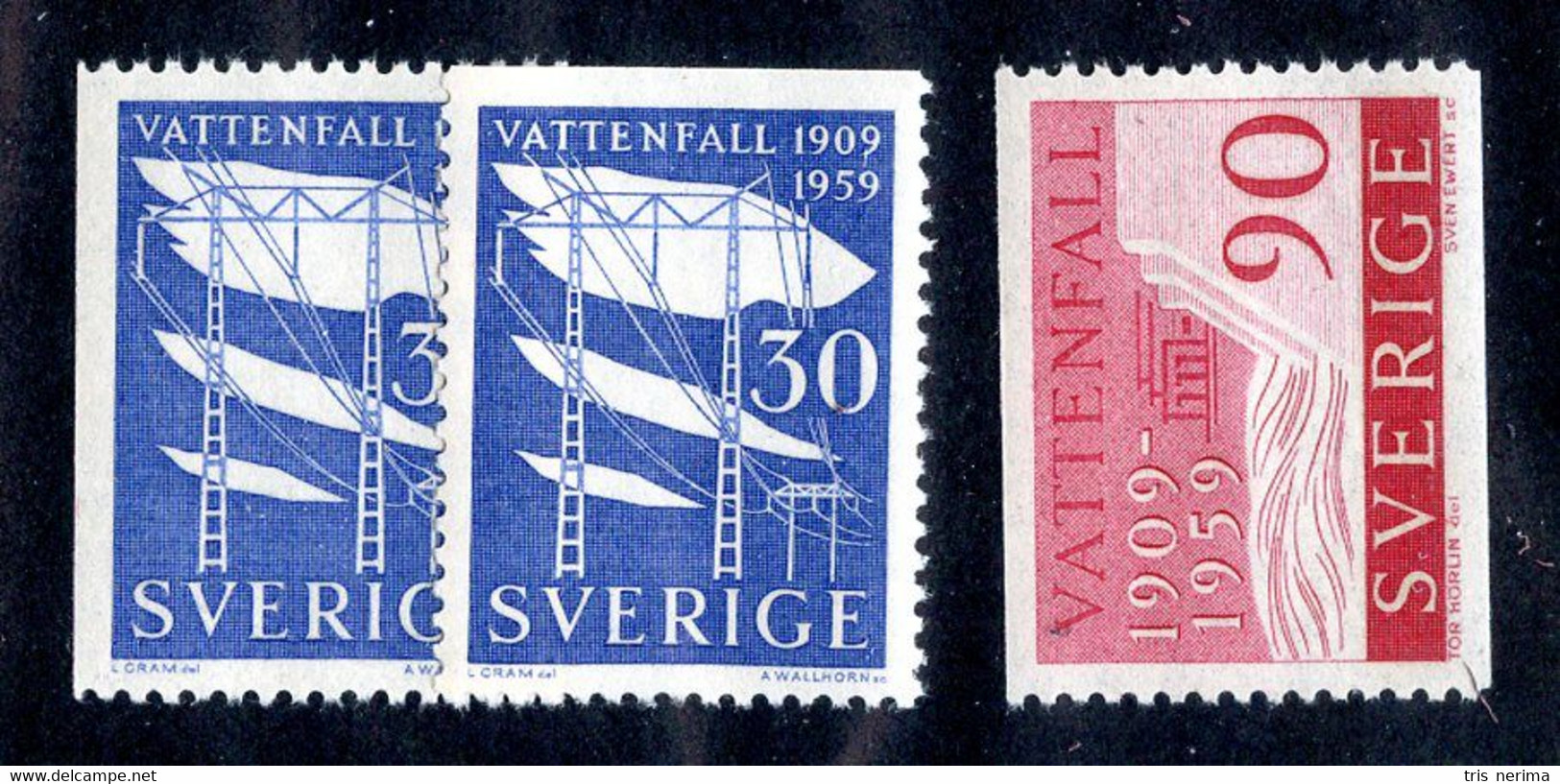 375 Sweden 1959 Scott 538/40 -m* (Offers Welcome!) - Nuevos