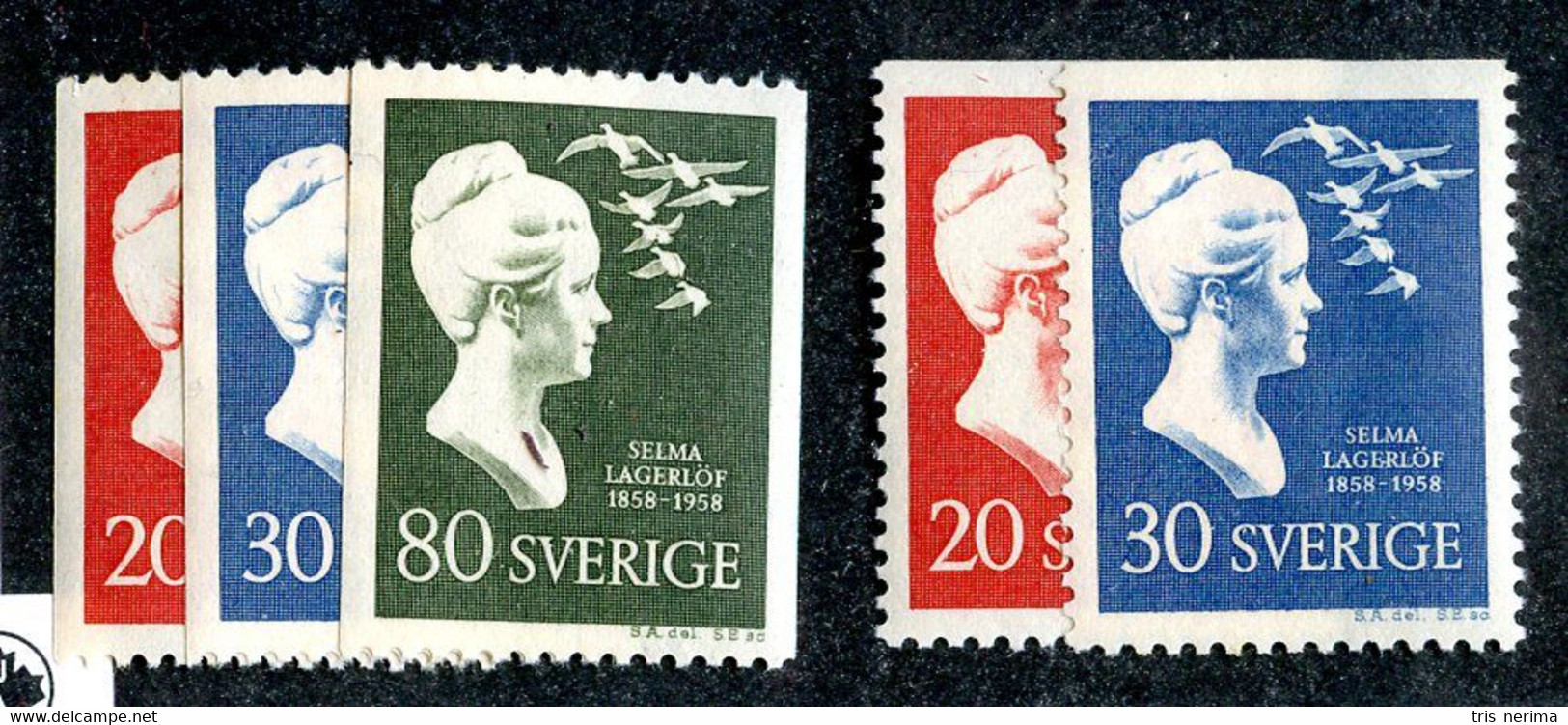 377 Sweden 1958 Scott 532/36 -m* (Offers Welcome!) - Unused Stamps