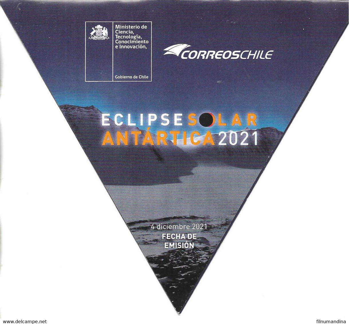 #2579 CHILE 2021 ANTARCTICA SPACE SOLAR ECLIPSE OVER ANTARCTICA PAIR YV 2179-80 COMBO GUTTER PAIR+ FDC+ BROCHURE - Amérique Du Sud