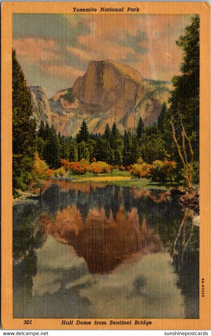 Yosemite National Park Half Dome From Sentinel Bridge Curteich - USA National Parks