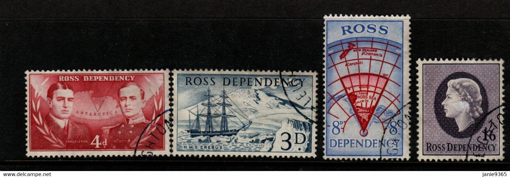 Ross Dependency SG 1-4 1957 Definitives,used - Usados