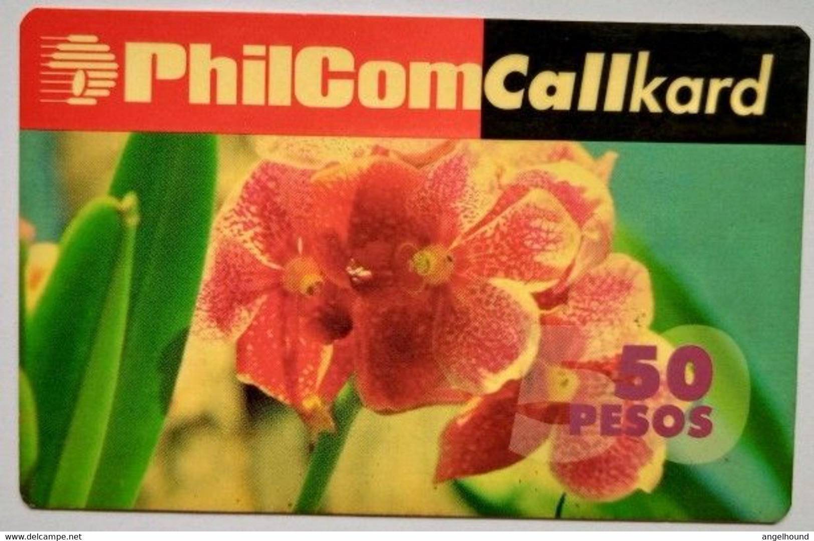 Pgilippines Philcom Callkard 50 Pesos " Flower " - Philippinen