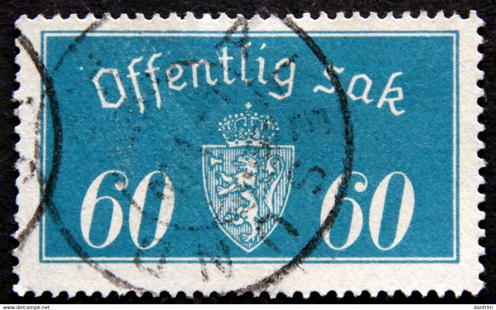 Norway 1933 Minr.19  I  35mm X19,5mm ÅLESUND ( Lot H 1035 ) - Dienstmarken