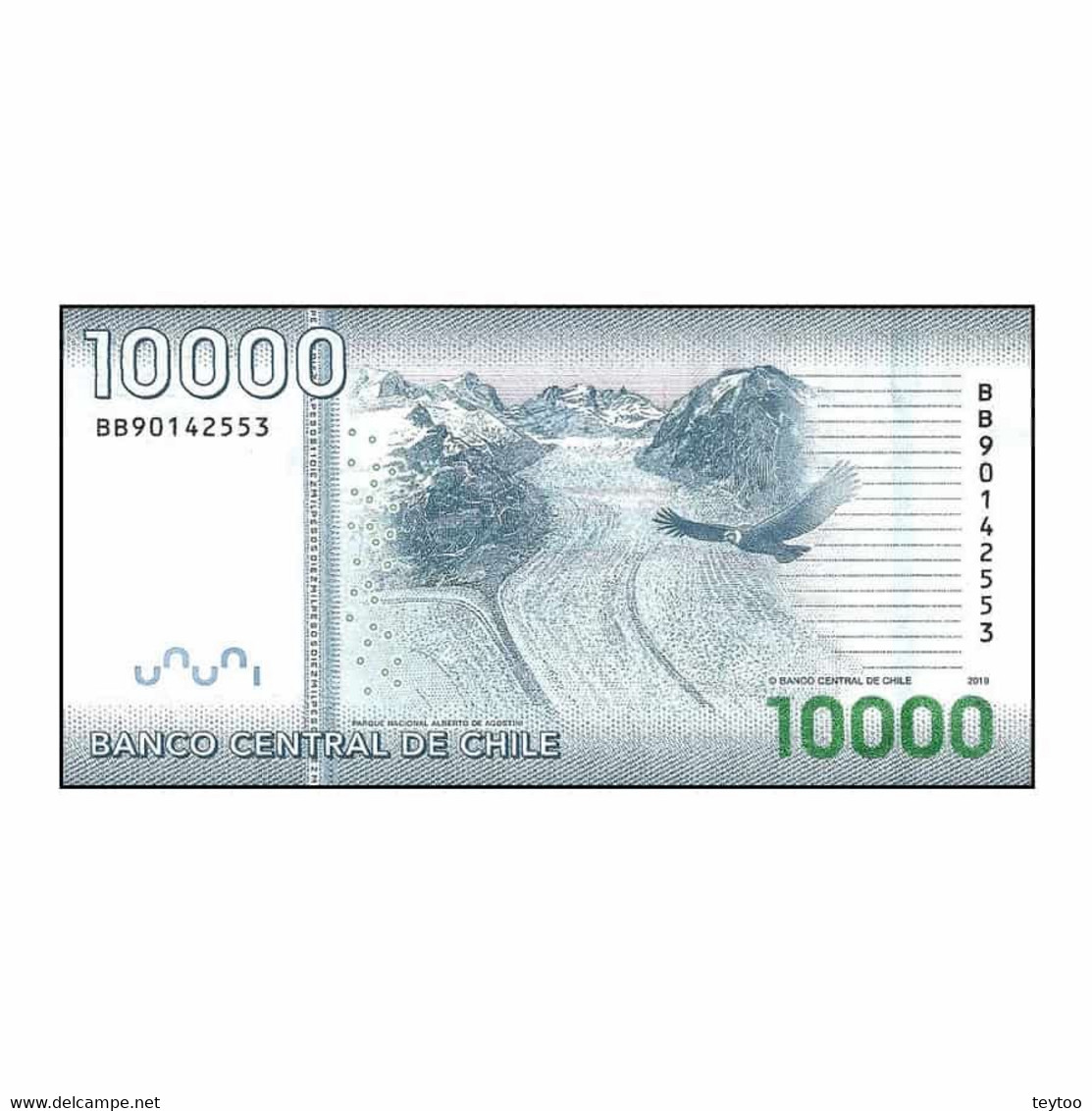 C0698.1# Chile 2019. 10.000 Pesos (VF) - P#164h - Chile