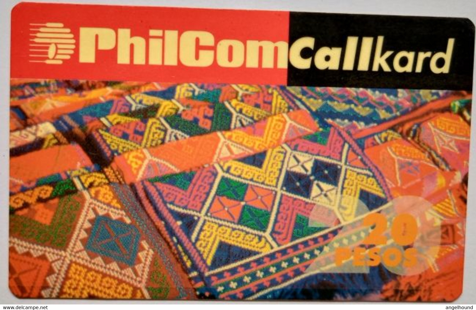 Philippines Philcom Callkard 20 Pesos " Fabric " - Philippines