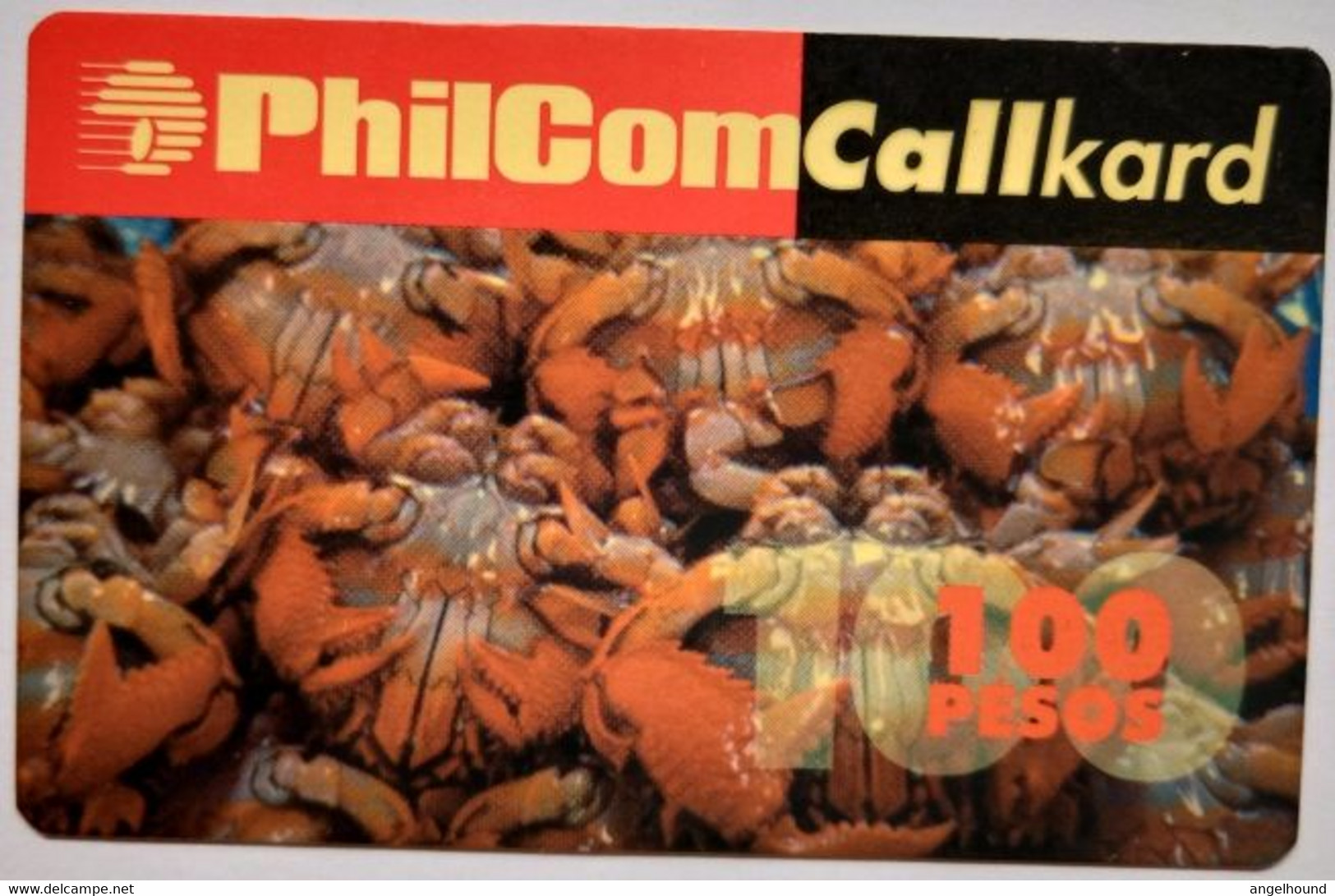 Philippines Philcom Callkard 100 Pesos " Crab " - Filipinas