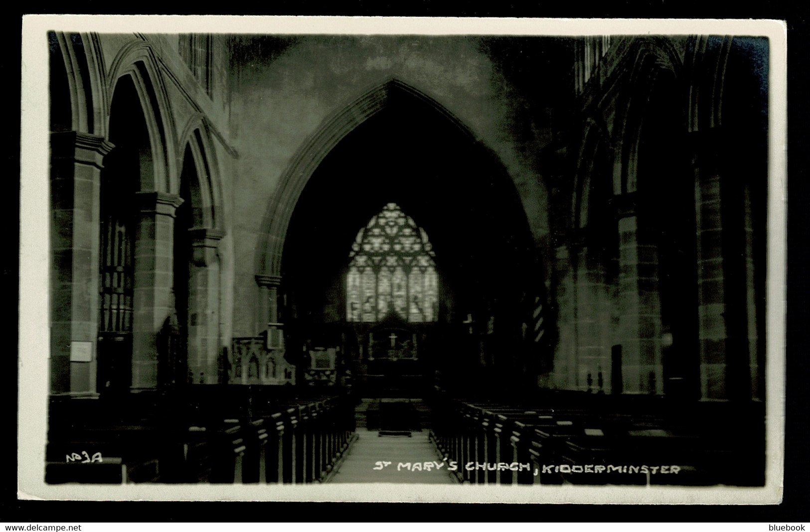 Ref 1589 - Early Real Photo Postcard - Interior Of St Mary's Church Kidderminster Worcestershire - Sonstige & Ohne Zuordnung