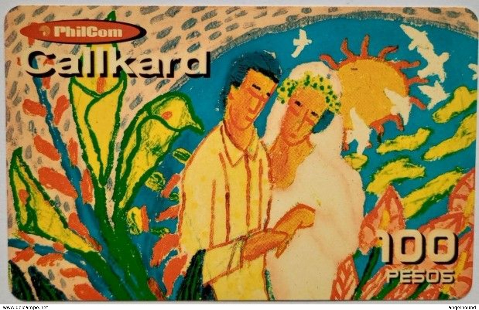 Philippines Philcom Callkard 100 Pesos " Kasalan ( Wedding ) - Philippinen