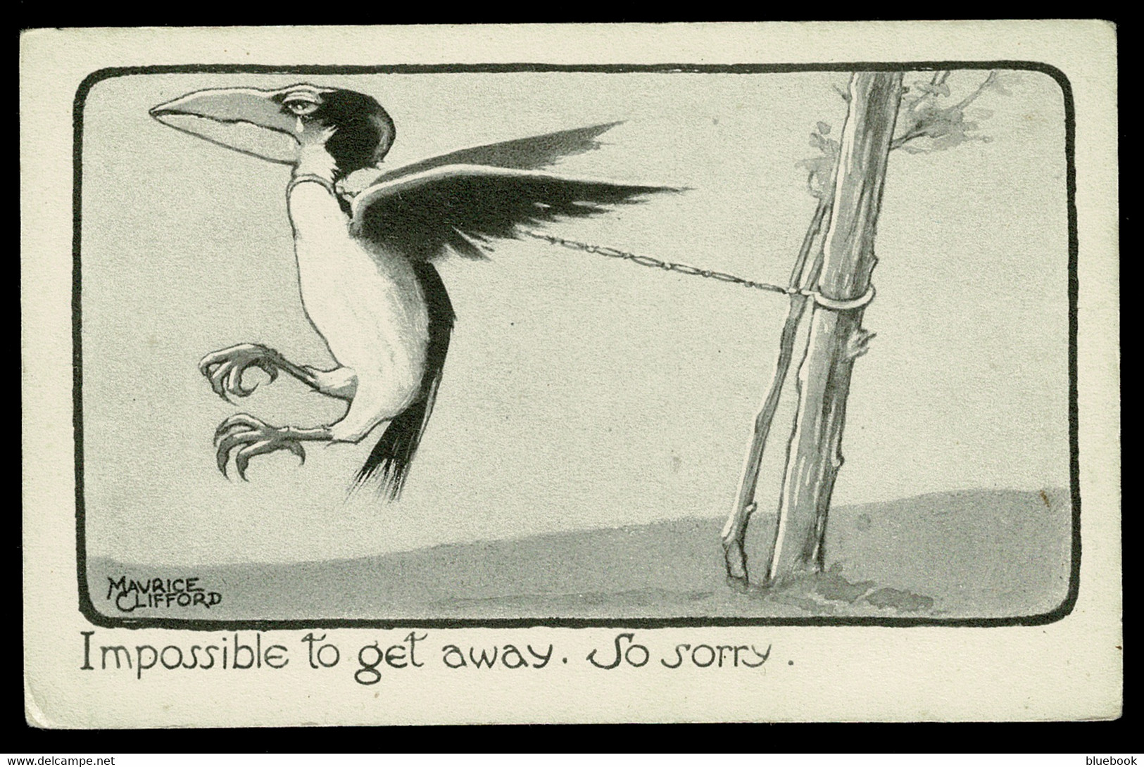 Ref 1589 -  Early Unusual Comic Postcard By Maurice Clifford - Bird "Impossible To Get Away So Sorry" - Bandes Dessinées