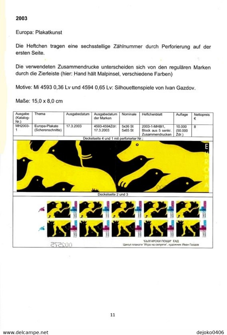 Bulgaria Stamp Booklet - Catalogue - Bulgarie Carnet De Timbres - Katalog - Bulgarien Markenheftchen - Handbücher