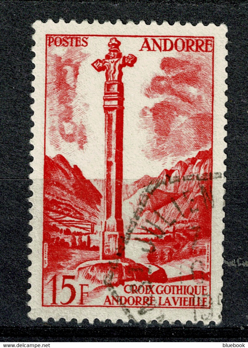 Ref 1590 - Andorra 1955 - Fr. 15 Used Stamp SG F152 - Oblitérés