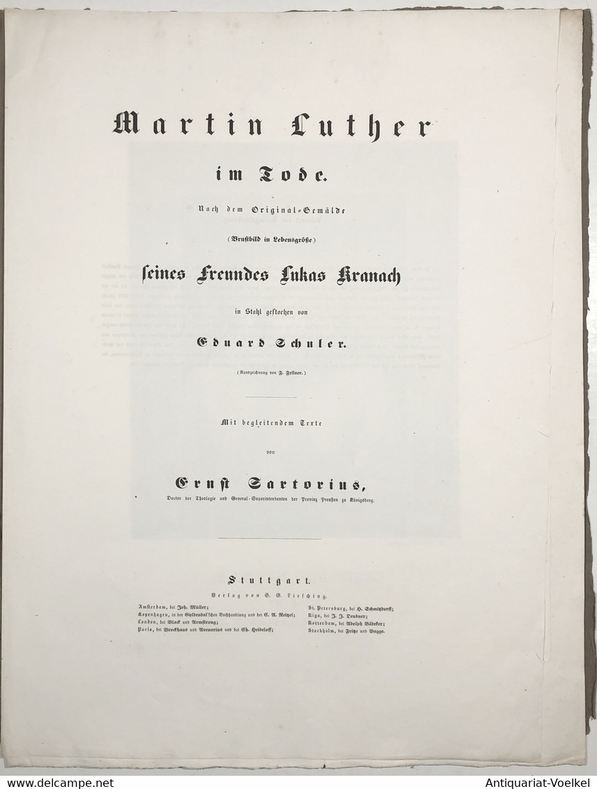 Martin Luther Im Tode / Martin Luther (1483-1546) Reformator Reformer Portrait - Autres & Non Classés