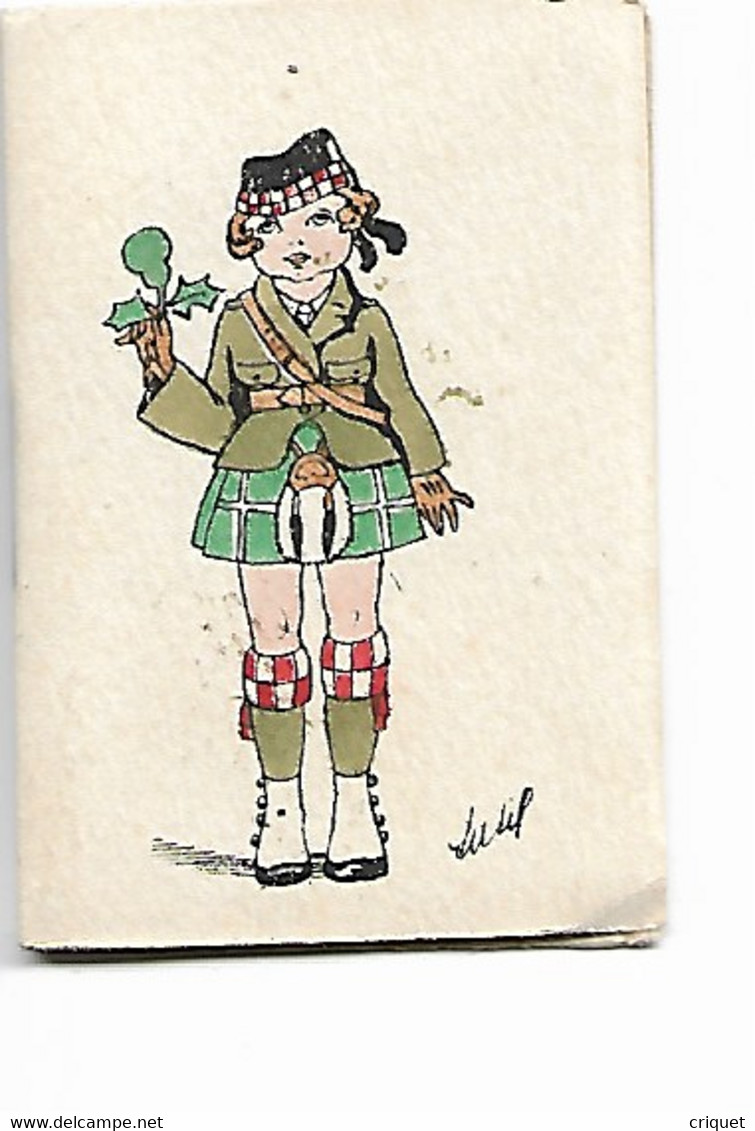 Carnet Calendrier De 1919, Fillette En Uniforme De Soldat écossais De 1914-18 - Klein Formaat: 1901-20