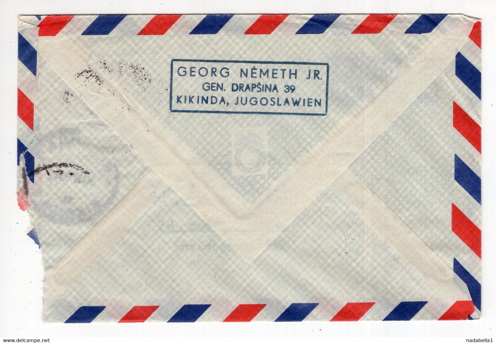 1963. YUGOSLAVIA,SERBIA,KIKINDA,AIRMAIL COVER TO GERMANY,HYPERICUM STAMP - Aéreo