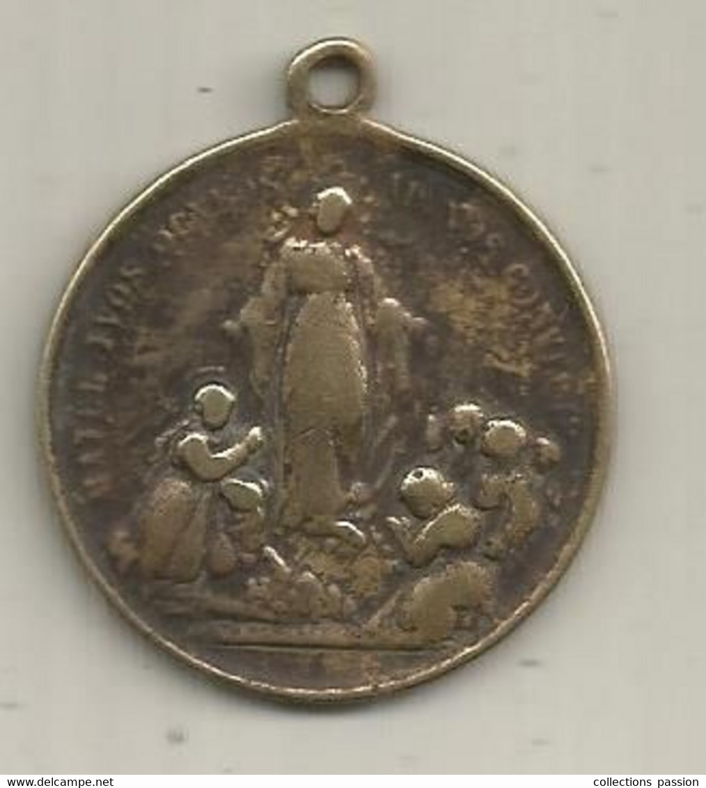 JC, Médaille Religieuse , MARIE, PIE IX (1846-1878), Devotional Mater Tuos Oculos Ad Nos Convertit  .... Frais Fr 2.35 E - Autres & Non Classés