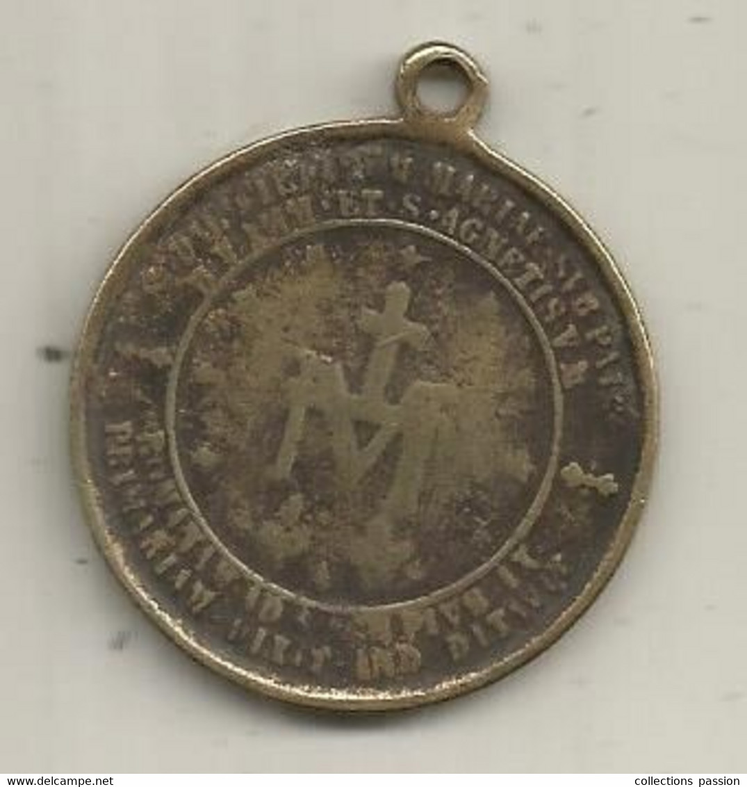 JC, Médaille Religieuse , MARIE, PIE IX (1846-1878), Devotional Mater Tuos Oculos Ad Nos Convertit  .... Frais Fr 2.35 E - Autres & Non Classés