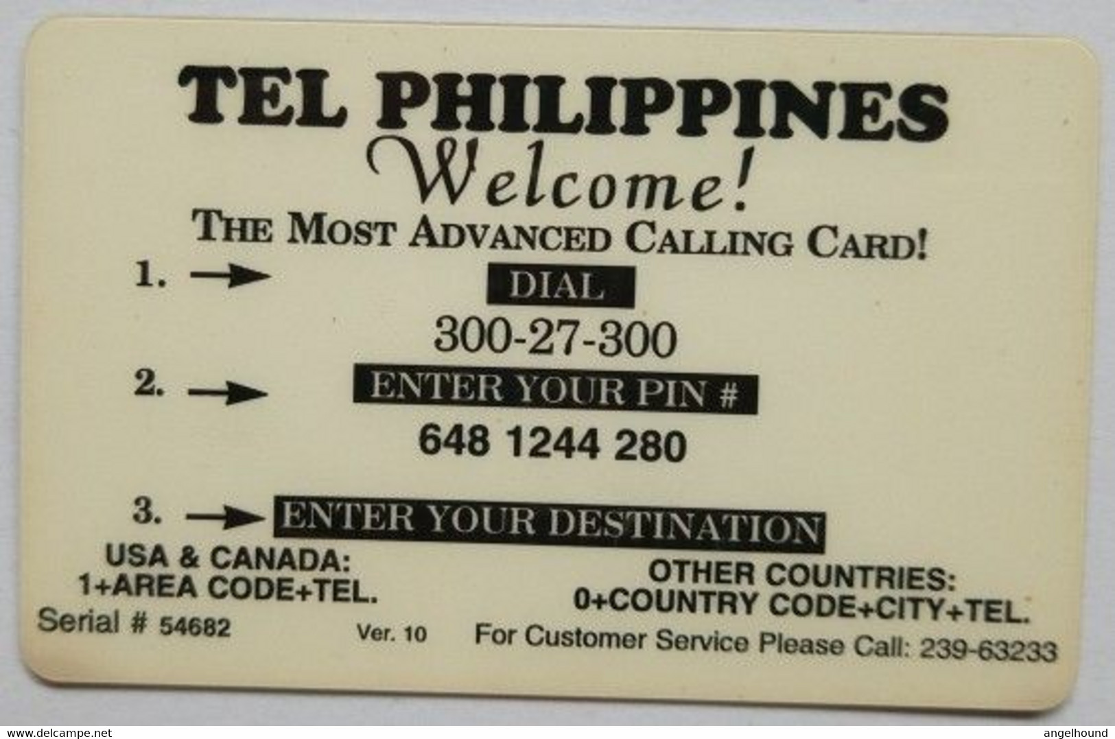 Philippine Related HK $120  "  Tel Philippines - Traditional World Dress " - Philippines