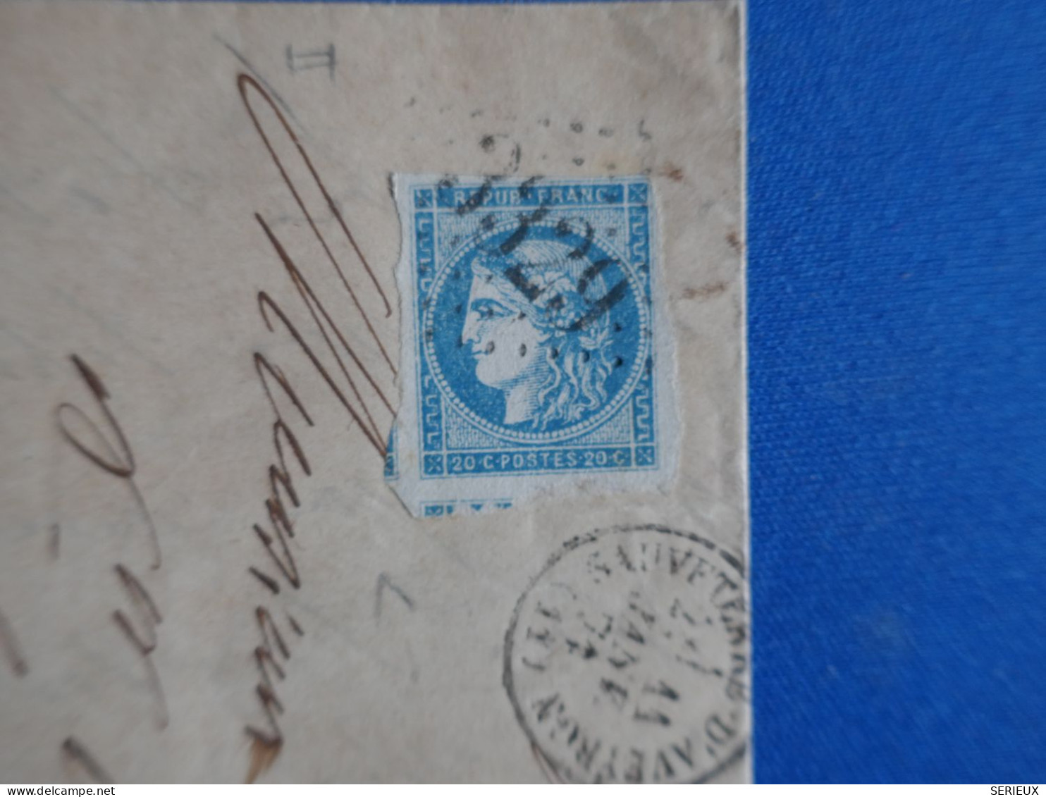 BM4  FRANCE BELLE LETTRE  1871 SAUVETERRE A SOUILLAC  + BORDEAUX N°46 B 20C +VOISIN+ + AFFRANCH.  INTERESSANT++ - 1870 Uitgave Van Bordeaux