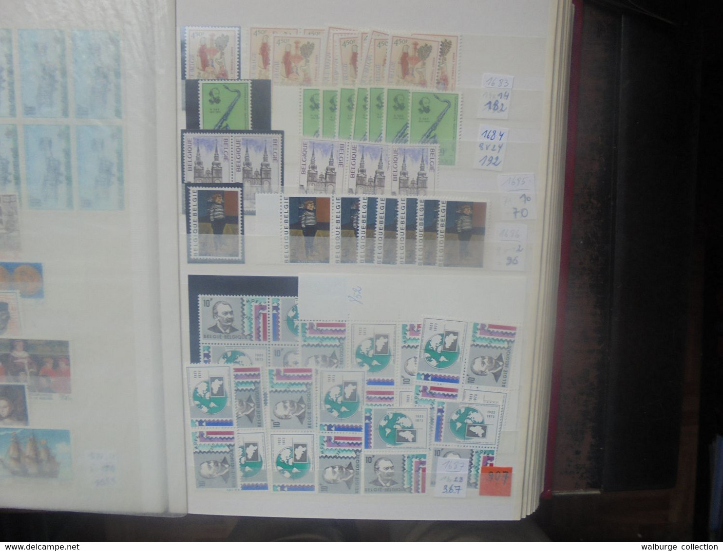 START 1 EURO ! +++COTE COB:1641 EURO/ FACIALE :+-490 EURO+++GROS LOT DE STOCK 1969-1978 (3882) 2 KILOS - Collections