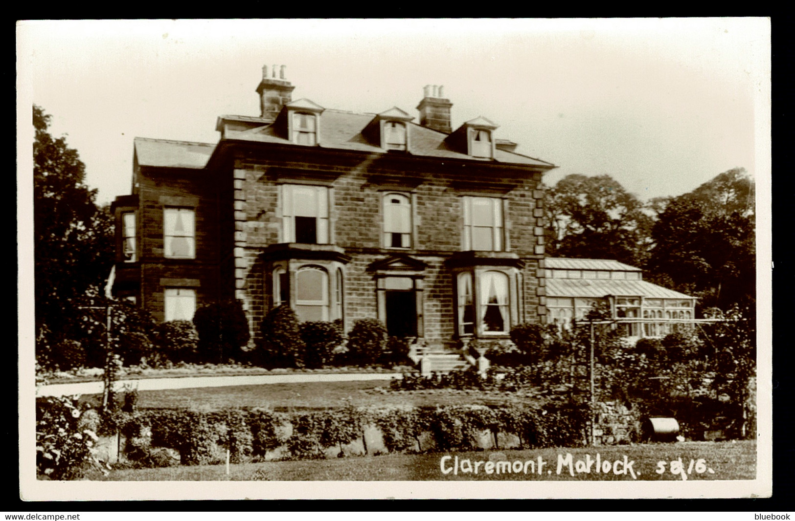 Ref 1591 - Real Photo Postcard - Claremont House Matlock - Derbyshire - Derbyshire