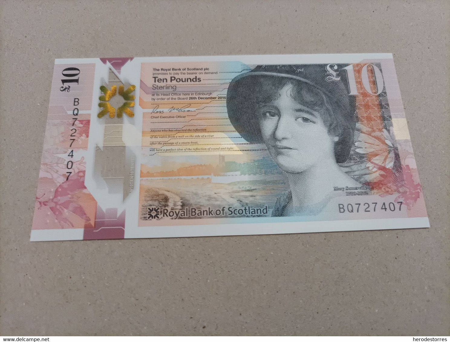 Billete De Escocia De 10 Libras, Año 2017, UNC - 10 Ponden
